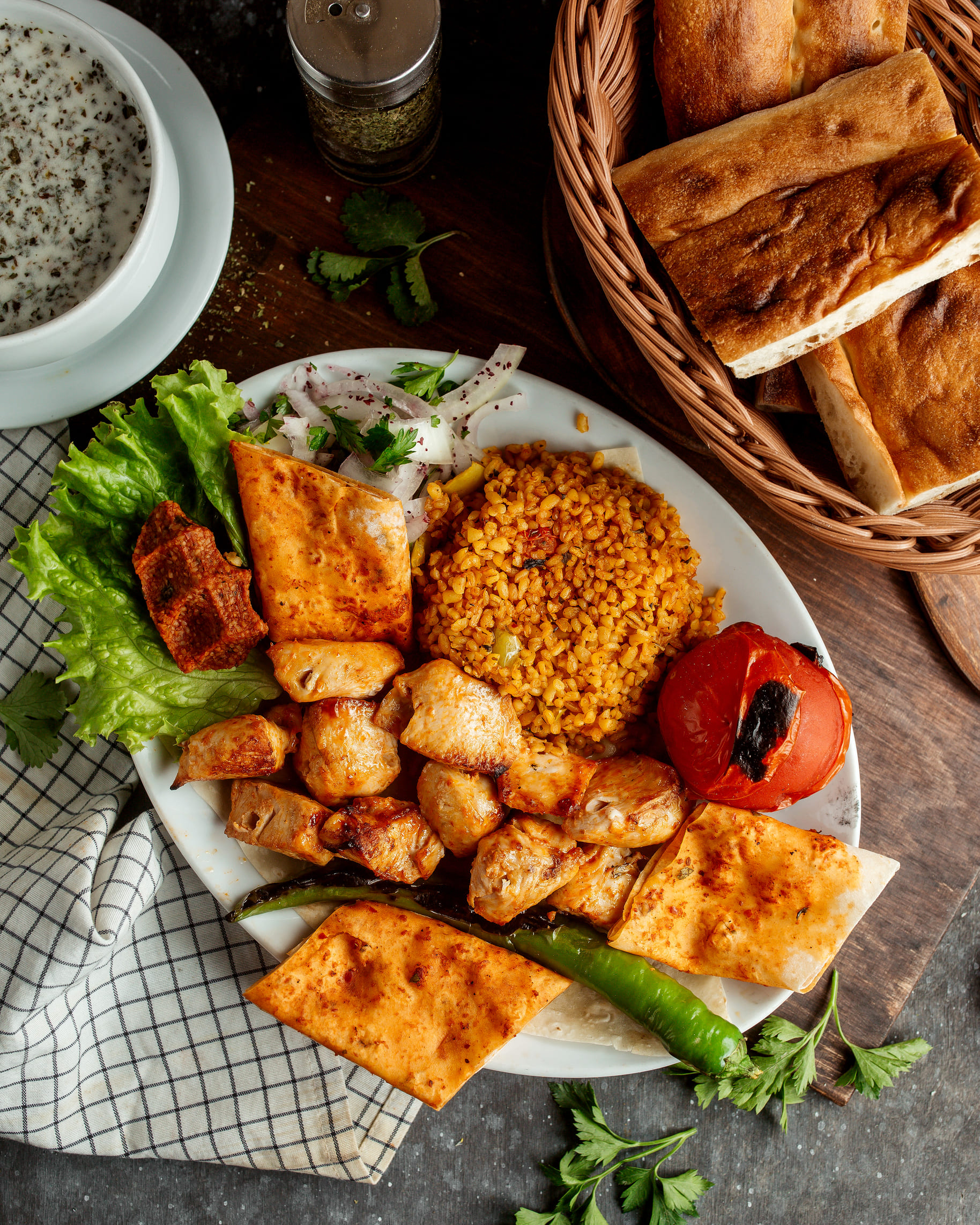 Shish Tawook med bulgur